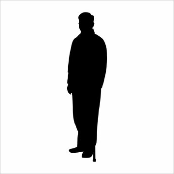 recommend clip art: silhouette of an old grandfather holding a stick