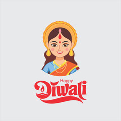Happy Diwali celebration background. front view of banner design decorated with illuminated oil lamps on patterned red background. vector illustration
