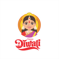 Happy Diwali celebration background. front view of banner design decorated with illuminated oil lamps on patterned red background. vector illustration
