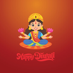 Happy Diwali celebration background. front view of banner design decorated with illuminated oil lamps on patterned red background. vector illustration