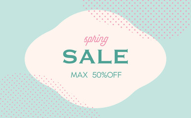 シンプル　ガーリーな春のセール背景