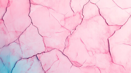 Abstract texture with a blend of pink and blue hues, featuring intricate cracks and soft gradients for creative design and artistic projects.
