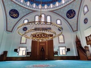 Divine Craftsmanship: The Tranquil Beauty of Islamic Art Inside a Mosque