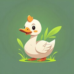 Cute Cartoon Duck Illustration