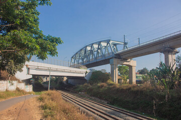 Modern Bridge Design Under Perfect Blue Skies