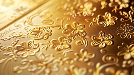 Elegant golden bookmark design featuring intricate patterns and subtle sheen for book lovers