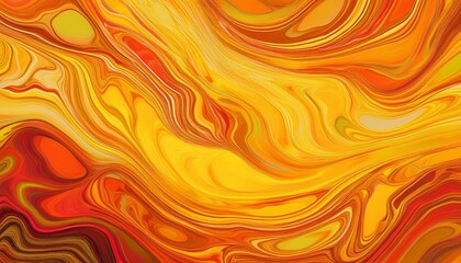 vibrant acid psychedelic background in yellow and orange, featuring a grainy and noisy abstract texture, ideal for striking banner and backdrop designs