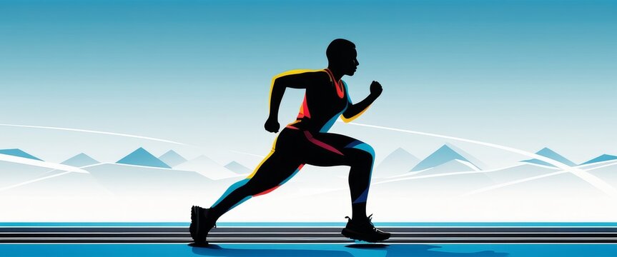 Athlete at the start line