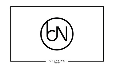 BN, NB, B, N, Abstract Letters Logo Monogram