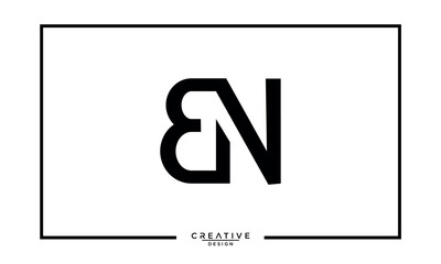 BN, NB, B, N, Abstract Letters Logo Monogram