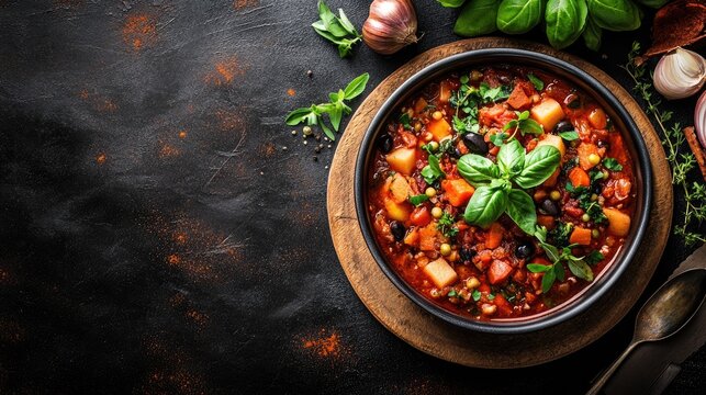Steaming Bowl of Ribo with Fresh Ingredients
