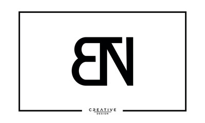 BN, NB, B, N, Abstract Letters Logo Monogram