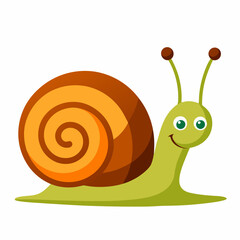 snail on a white background © Aminul