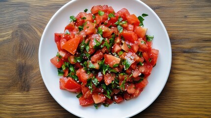 Fresh Homemade Italian Tomato Bruschetta Dish