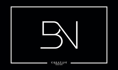 BN, NB, B, N, Abstract Letters Logo Monogram
