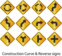 Construction Curve & Reverse signs