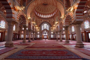 Obraz premium Beautiful mosque as a place of worship for Muslims created with Generative AI