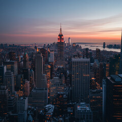 Fototapeta premium City skyline at sunset 