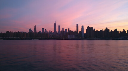 Fototapeta premium City skyline at sunset 