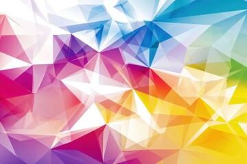 Obraz premium Vibrant geometric abstract art showcasing colorful triangles and light reflections