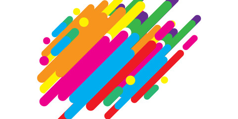 Colorful Flow – Abstract Digital Artwork. Vibrant Harmony – Abstract Stripes and Shapes. Abstract background design. Illustration. Vector. 