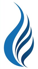 Abstract blue flame design symbolizing energy and innovation in creative branding