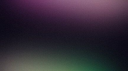 Abstract dark purple green color wave grainy gradient texture backdrop design. Smooth color flow on dark background, website header, copy space