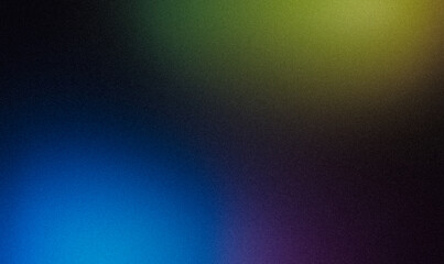 Abstract dark blue green purple color wave grainy gradient texture backdrop design. Smooth color flow on dark background, website header, copy space
