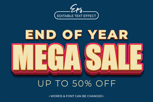 a poster for end of Year is advertising a year of year mega sale