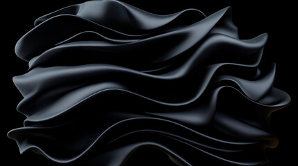 Obraz premium Abstract dark 3d wave, for home decor, wall art, digital art print, wallpaper, background