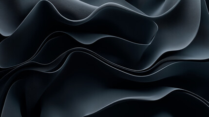 Obraz premium Abstract dark waves with sunlight reflecting off the surface, creating a serene scene