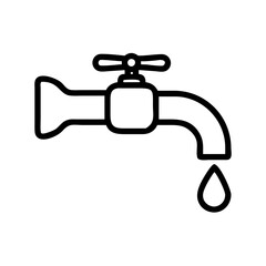 Water Faucet line Icon vector illustration 