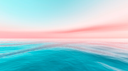 Fototapeta premium Abstract ocean waves with sunlight reflecting off the surface, creating a serene scene in pastel colors and soft tones.