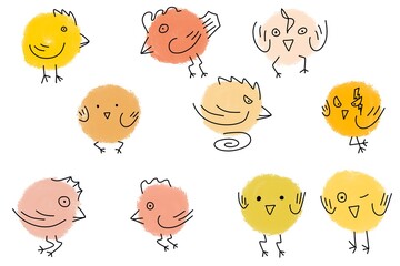 set of funny animals