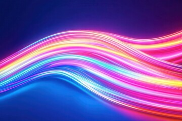 Obraz premium Futuristic Neon Wave, an energetic display of glowing colors and dynamic motion, embodying a vibrant, modern aesthetic.
