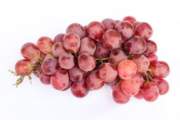 Fresh grapes on a white background.