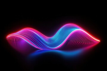Futuristic Neon Wave, a vibrant energy flow with glowing patterns, pulsating colors creating a dynamic and immersive atmosphere.