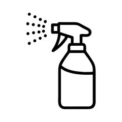 Spray bottle line icon vector illustration 