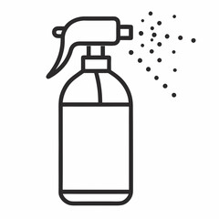 Spray bottle line icon vector illustration 