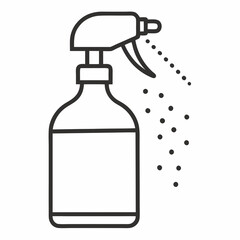 Spray bottle line icon vector illustration 