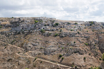 Prehistoric caves near Matera, Italy