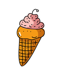 Bright ice cream cone
