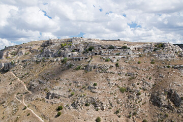 Prehistoric caves near Matera, Italy
