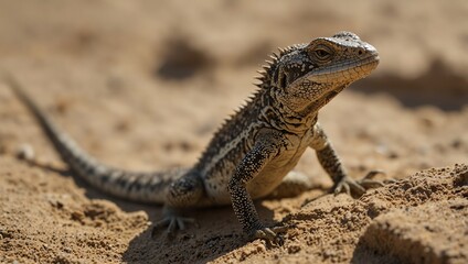 lizard on the sand
