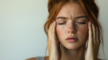 Obraz premium woman with headache