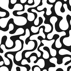 Seamless monochrome pattern. Abstract shapeless liquid spots. Decorative texture in safari style