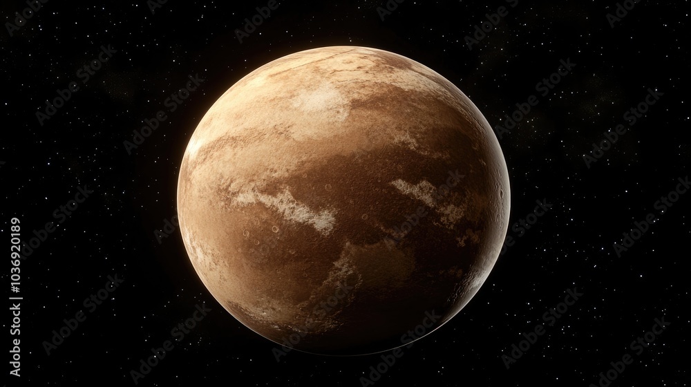Wall mural high resolution 3d cartoon rendering of a planet in the solar system