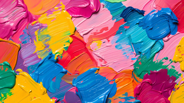 Multi-colored paint daubs texture
