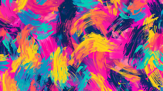 1980s-style paint splatters
