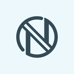 Minimal N Letter logo Design
